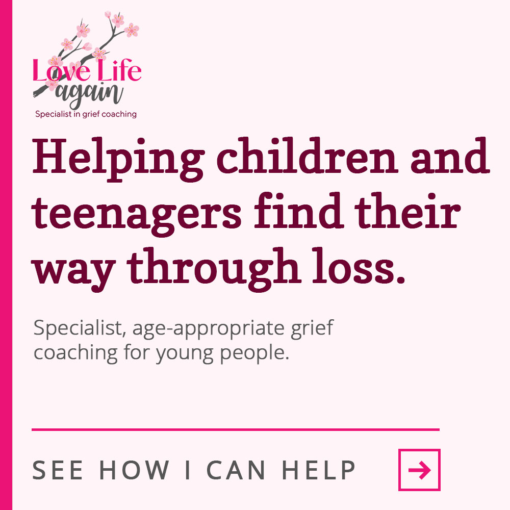 Grief coaching for young people square banner
